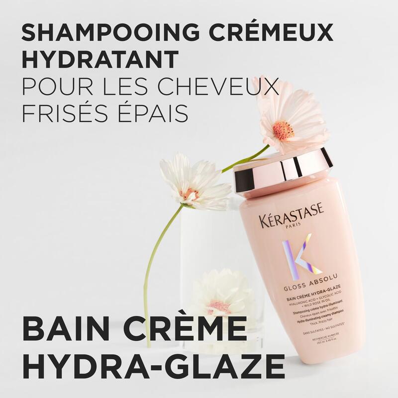Bain Hydra-Glaze Kérastase : Shampoing hydratant anti-frisottis pour cheveux lisses et brillants photo 2